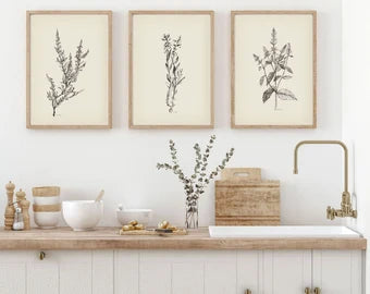 Botanical artwork, calming textures, and simple illustrations help create a welcoming environment that reflects thoughtful and sustainable living.