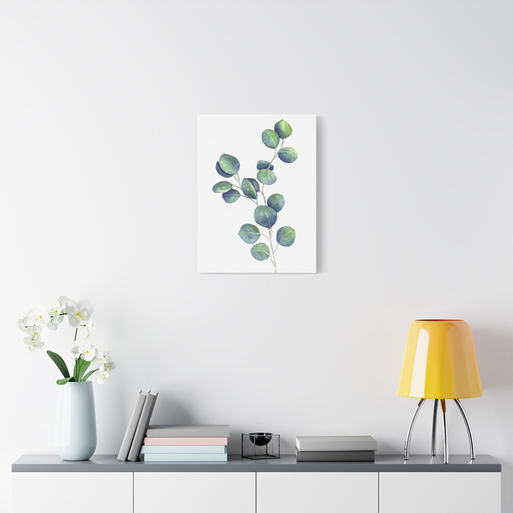 Eucalyptus Watercolor Canvas Print — Stretched Matte Wall Art