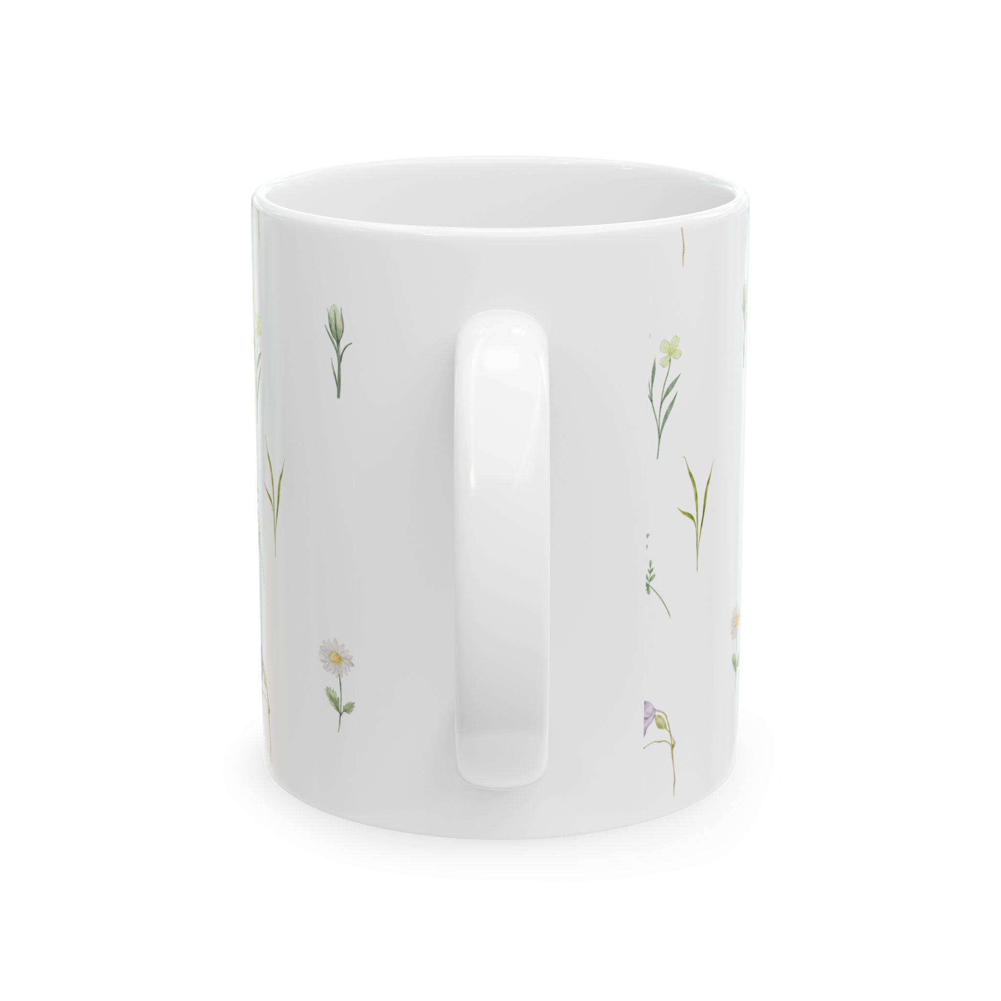 Floral Herbfield Ceramic Mug — Delicate Wildflower Pattern (11oz & 15oz)