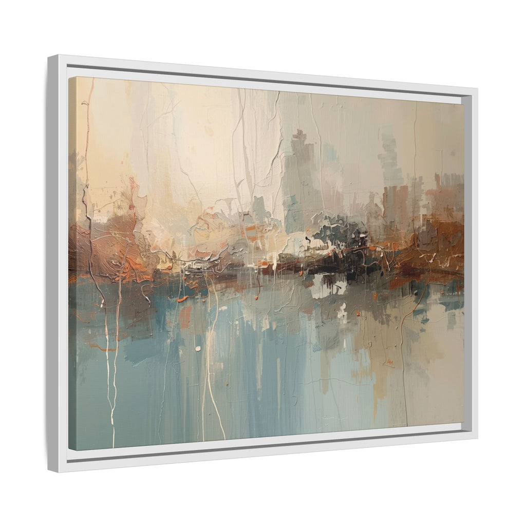 Serene Watercolour Abstract Canvas Print – Matte Framed Wall Art