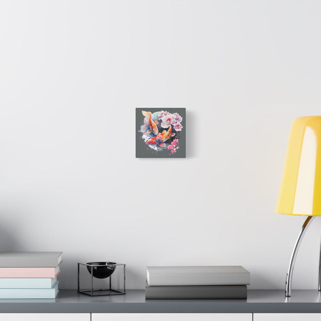 Koi Fish Watercolor Canvas Wall Art — Matte Stretched Canvas
