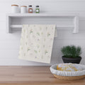 Floral Sprigs Cotton Tea Towel – Pastel Wildflower Kitchen Towel