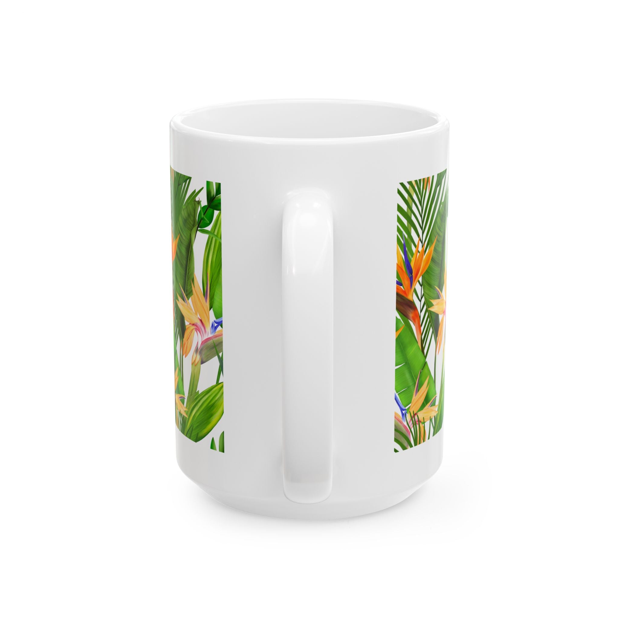 Bird of Paradise Strelitzia Ceramic Mug — Botanical Coffee Tea Cup (11oz/15oz)