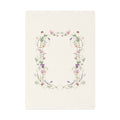 Floral Wreath Organic Cotton Tea Towel — Pastel Wildflower Kitchen Towel