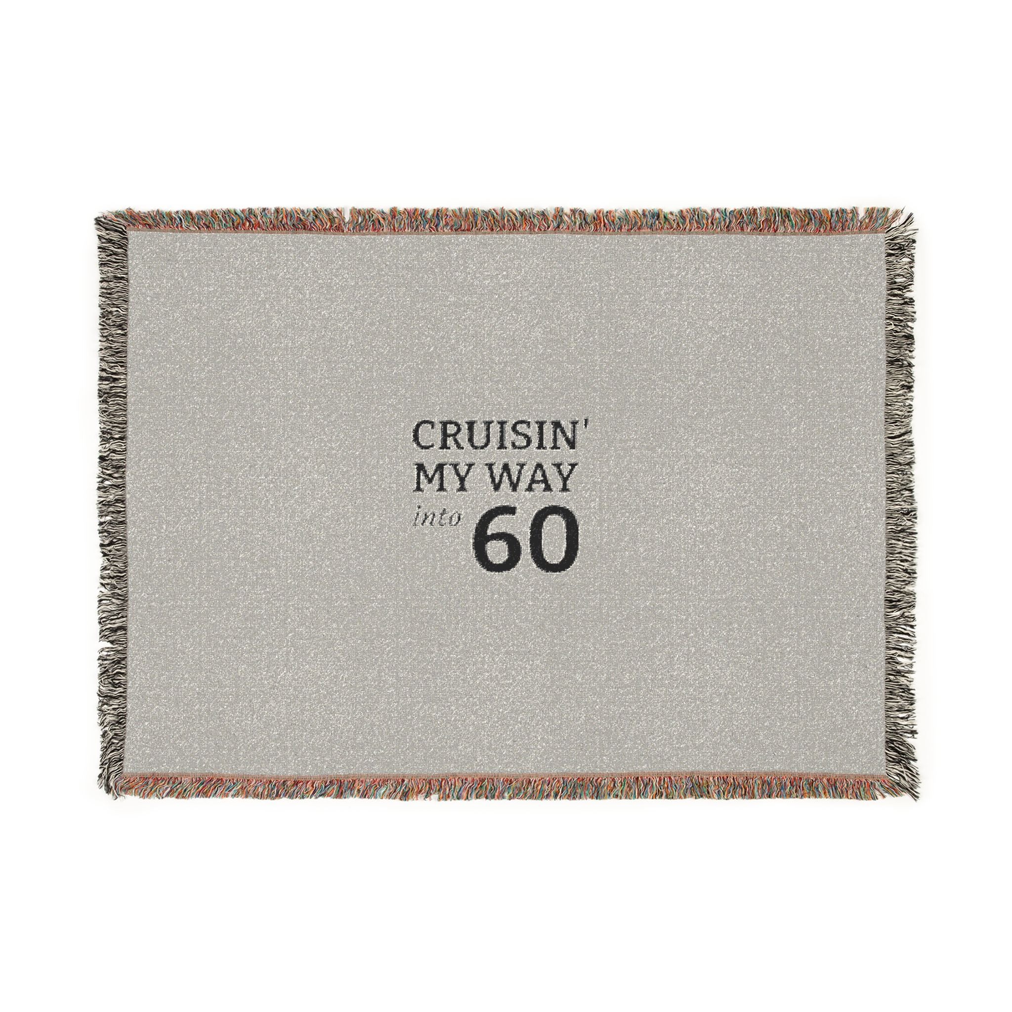Cruisin' My Way to 60 Woven Blanket — 60th Birthday Throw