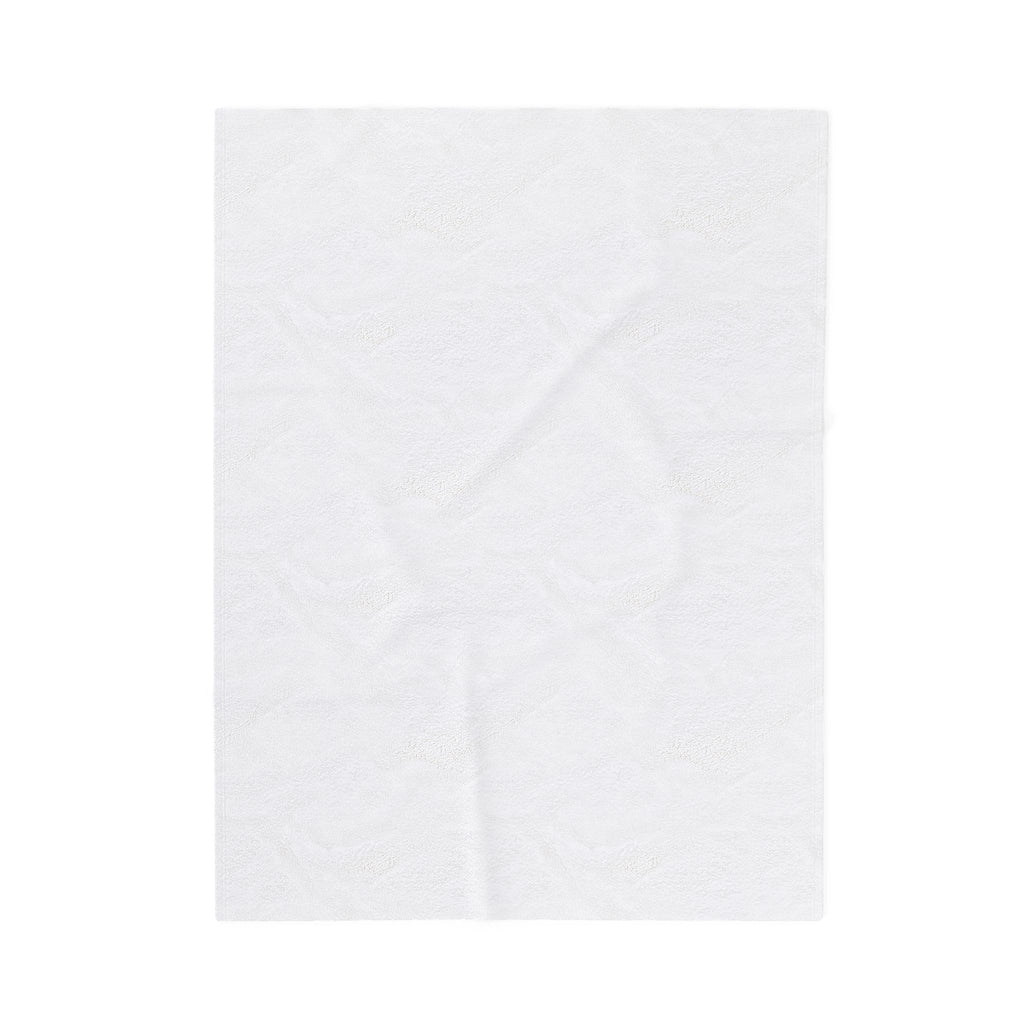 Floral Velveteen Plush Blanket — Blue & Yellow Botanical Throw