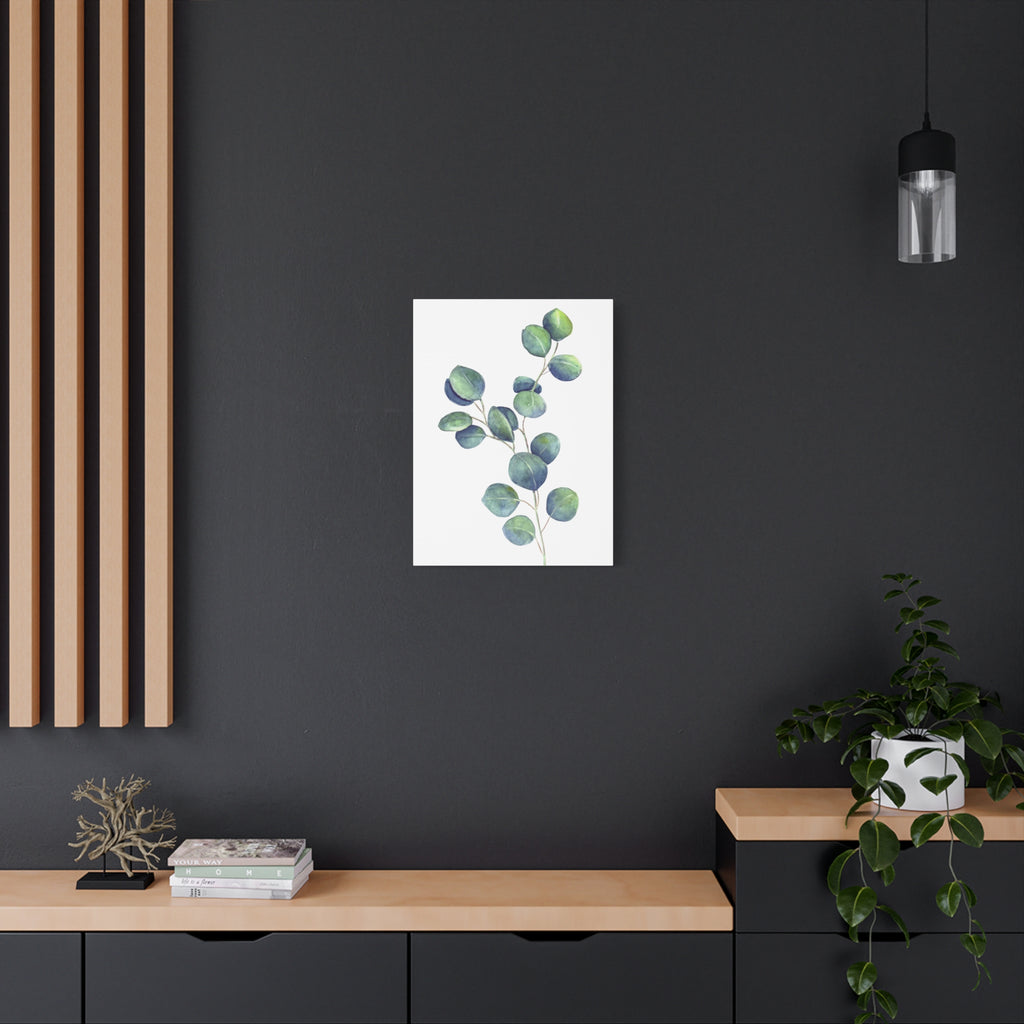 Eucalyptus Watercolor Canvas Print — Stretched Matte Wall Art