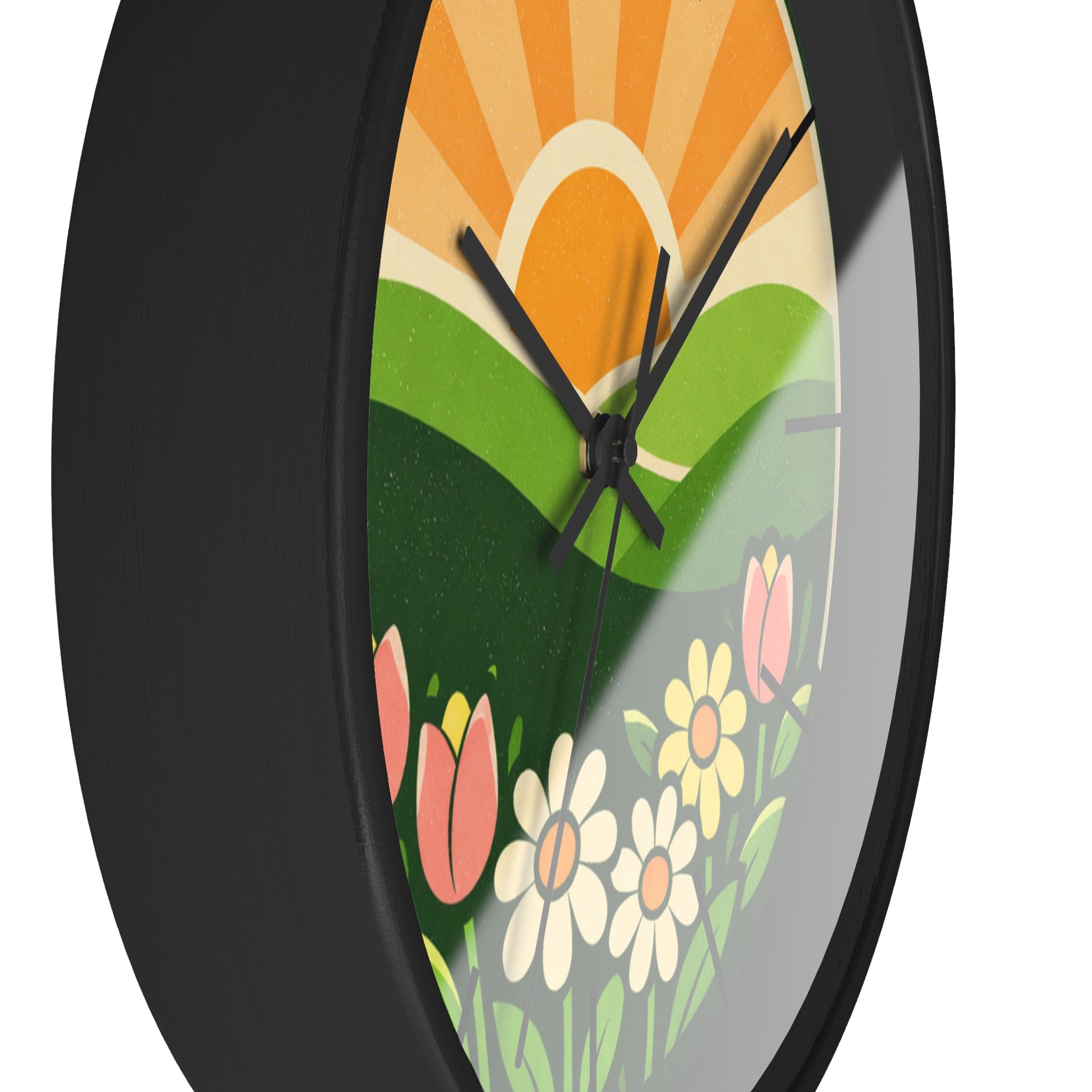 Boho Sunrise Wall Clock — Bohemian Sunrise Decorative Clock