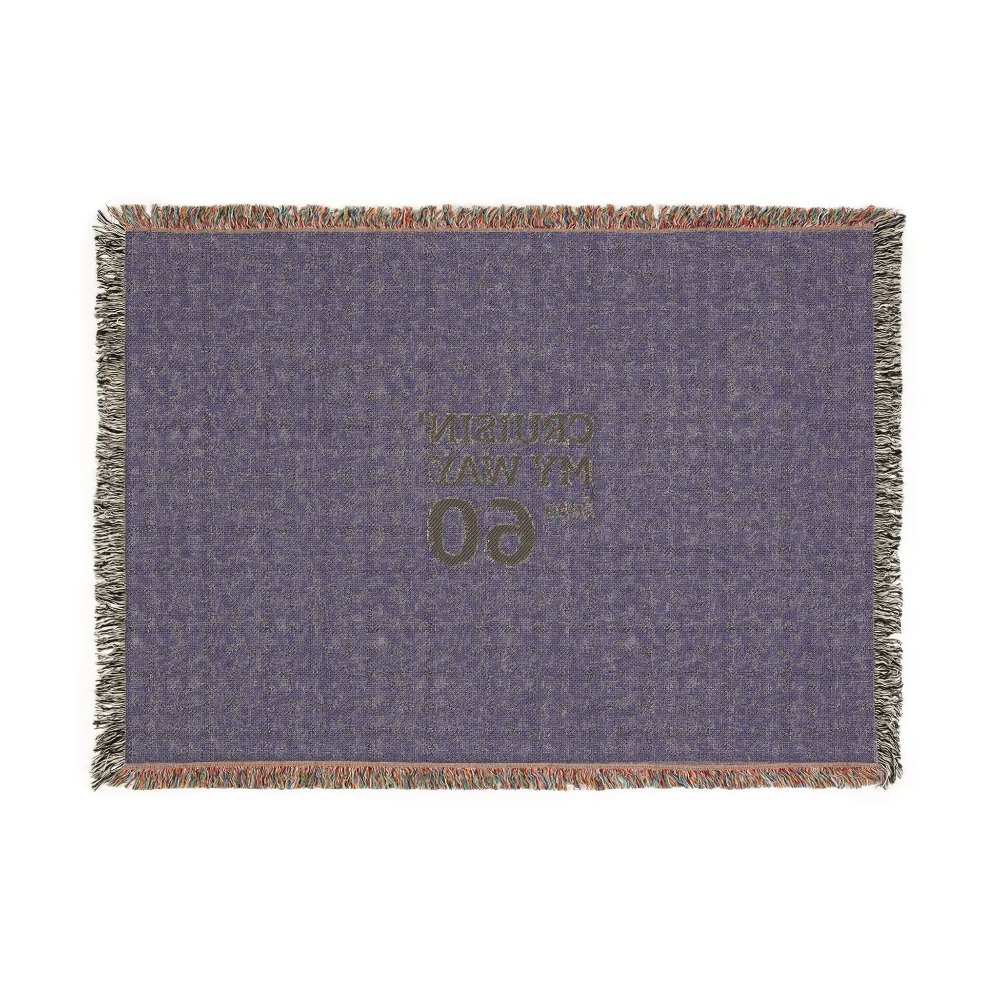 Cruisin' My Way to 60 Woven Blanket — 60th Birthday Throw