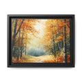 Autumn Forest Framed Canvas Wall Art — Matte Multi-Color