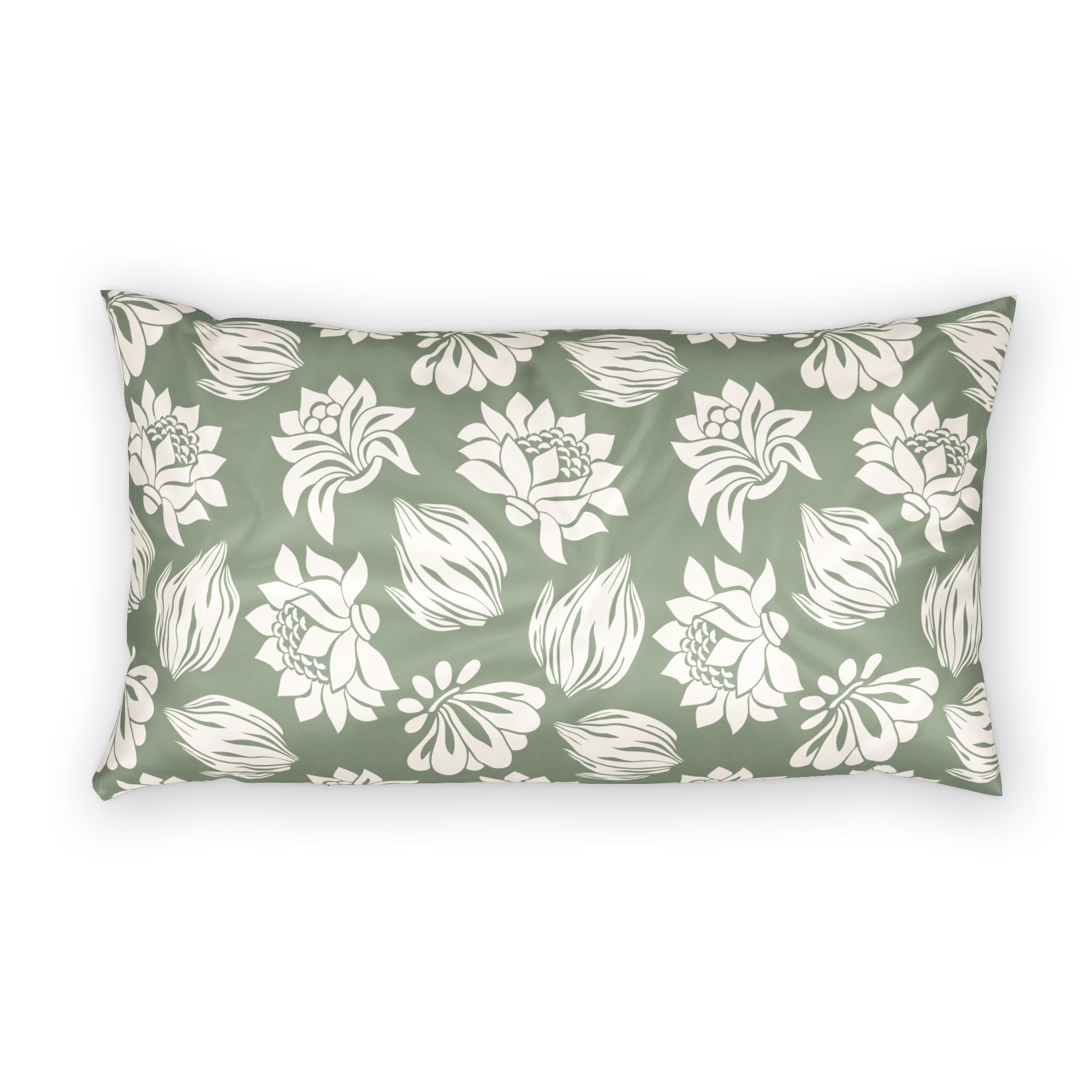 Sage Green Patterned Decorative Pillow Sham