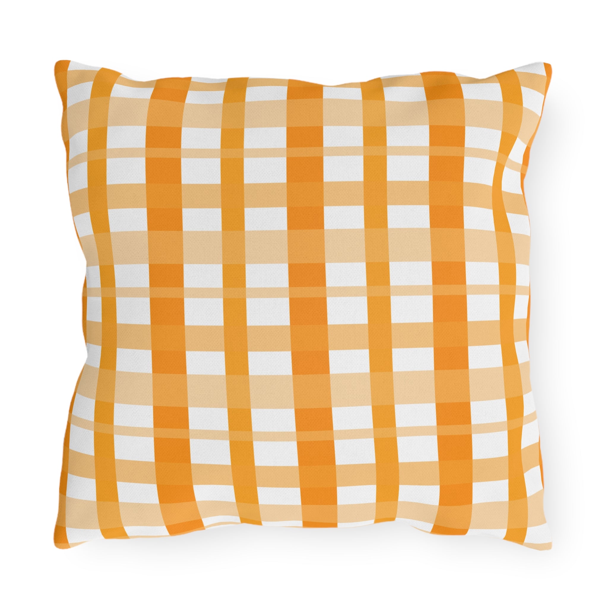 Floral & Gingham Outdoor Pillow — Bright Cottage Garden Decor