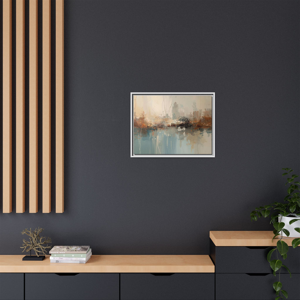 Serene Watercolour Abstract Canvas Print – Matte Framed Wall Art