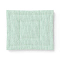 Mint Green Striped Cotton Comforter — Lightweight Quilted Bedspread