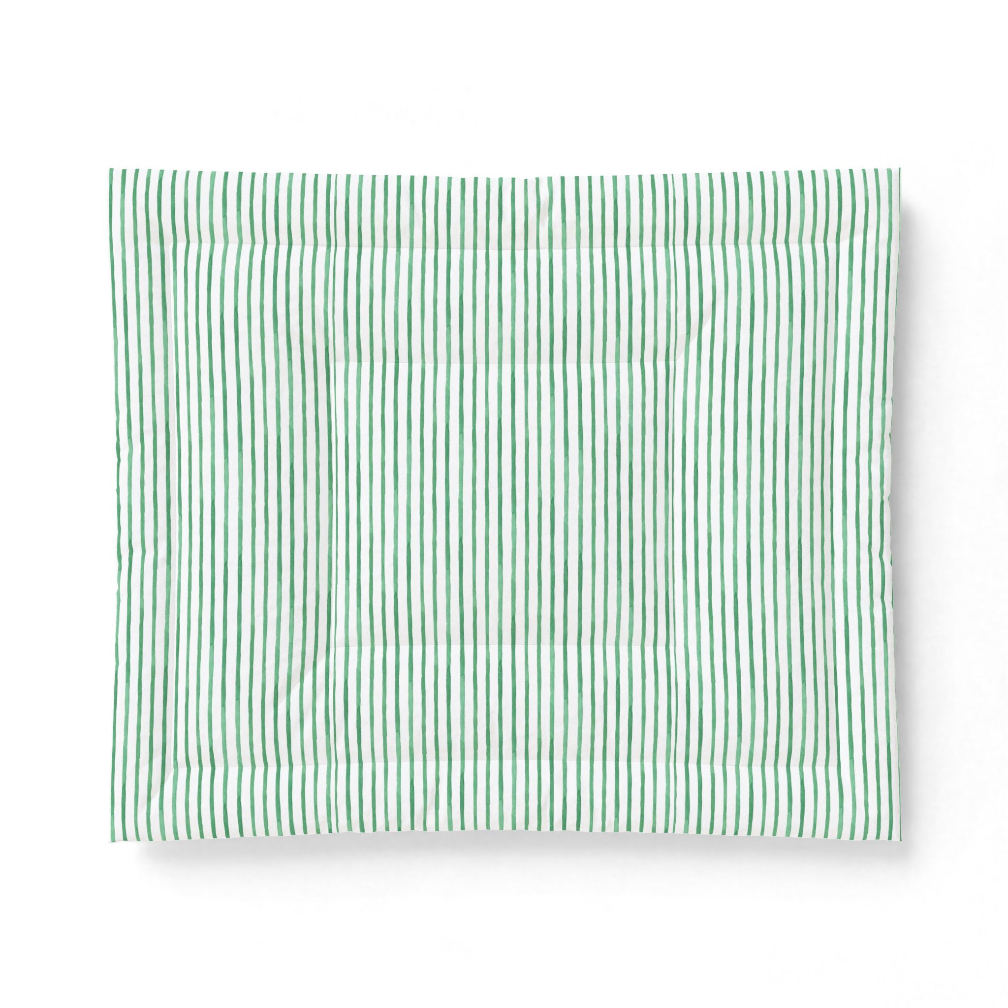 Mint Green Striped Cotton Comforter — Lightweight Quilted Bedspread