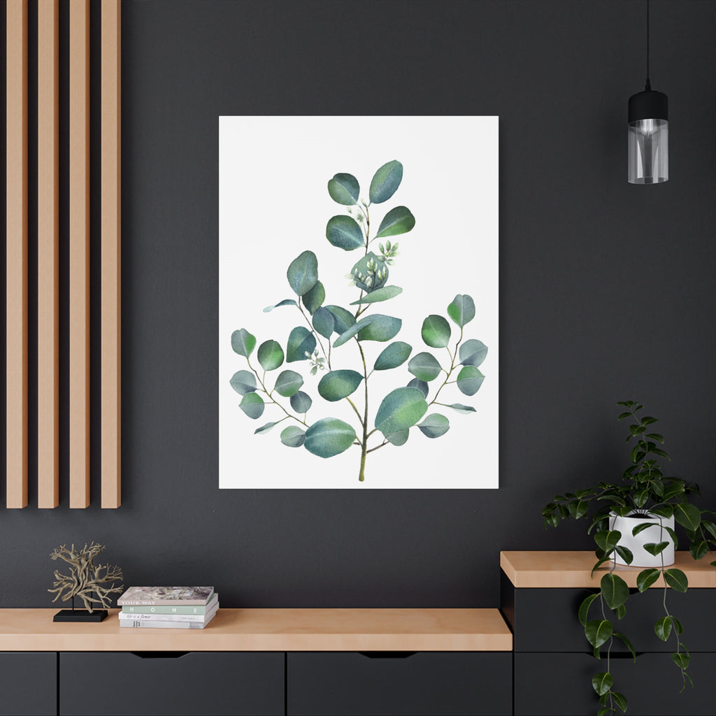 Eucalyptus Watercolor Canvas Print — Stretched Matte Wall Art