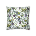 Olive Branch Decorative Pillowcase — Watercolor Mediterranean Throw Pillow Cover