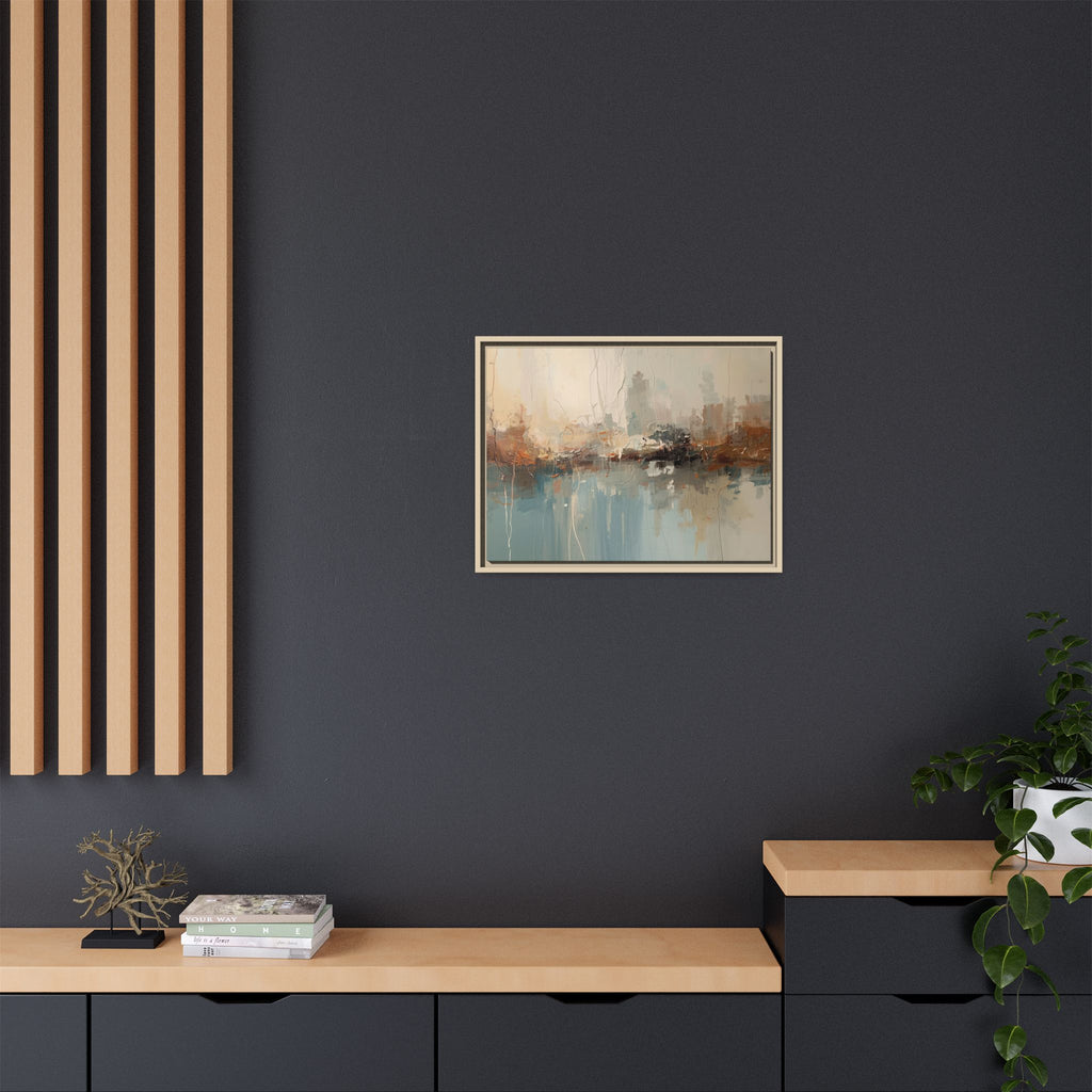 Serene Watercolour Abstract Canvas Print – Matte Framed Wall Art