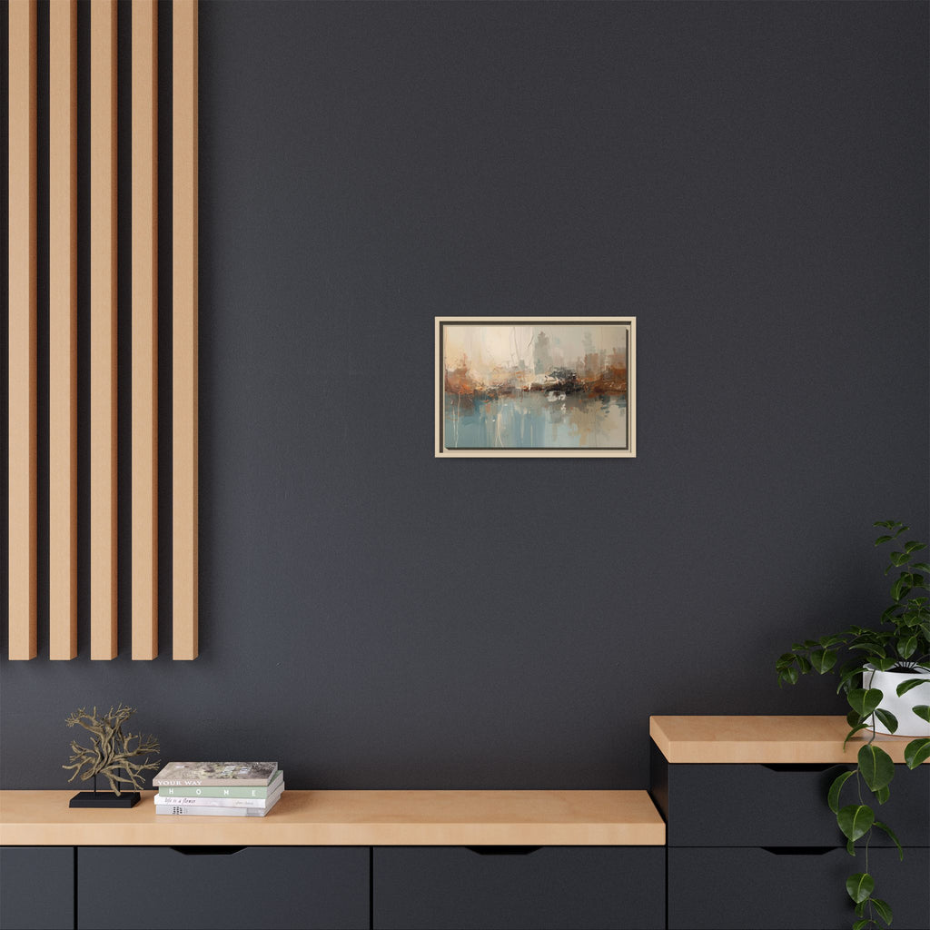 Serene Watercolour Abstract Canvas Print – Matte Framed Wall Art