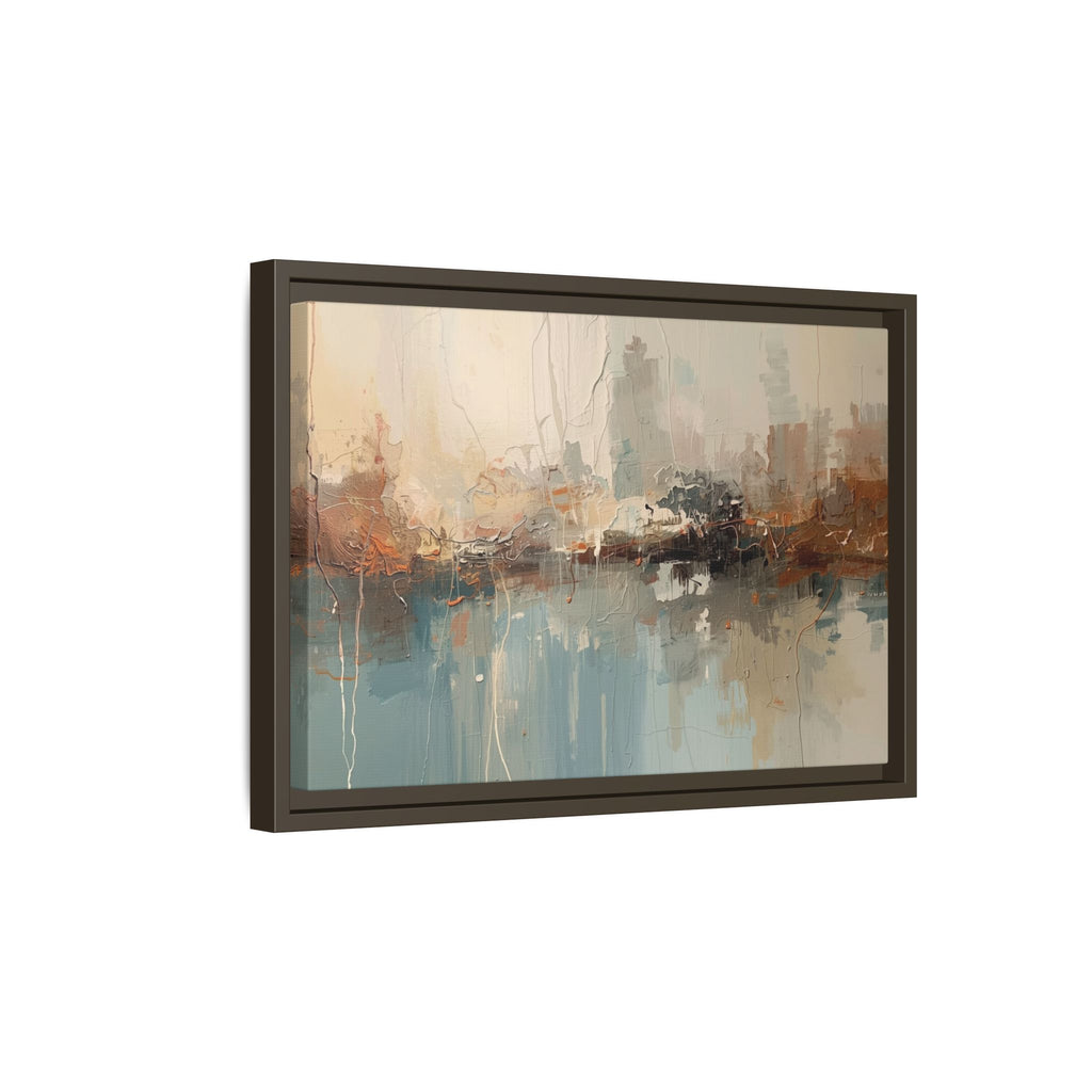 Serene Watercolour Abstract Canvas Print – Matte Framed Wall Art