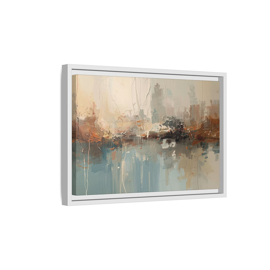 Serene Watercolour Abstract Canvas Print – Matte Framed Wall Art