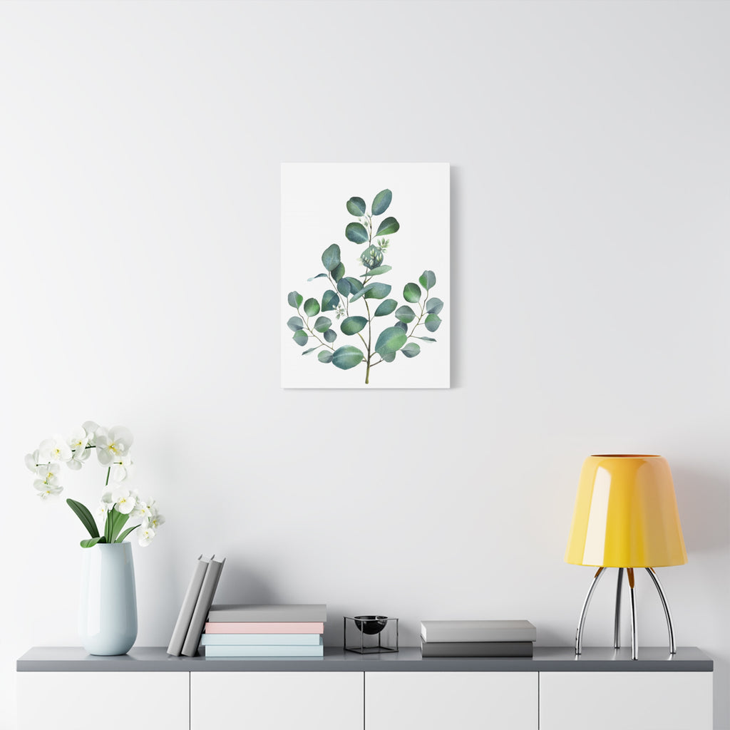 Eucalyptus Watercolor Canvas Print — Stretched Matte Wall Art