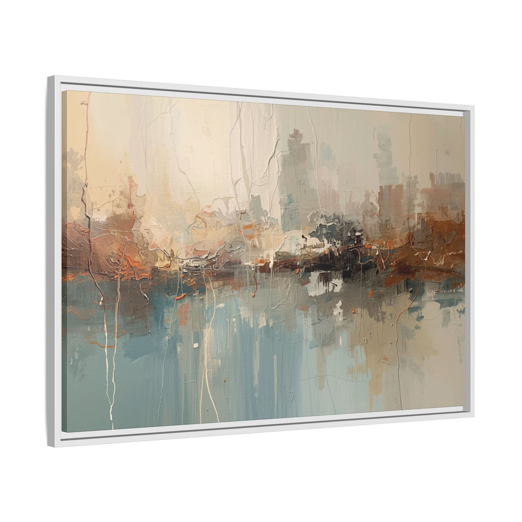 Serene Watercolour Abstract Canvas Print – Matte Framed Wall Art