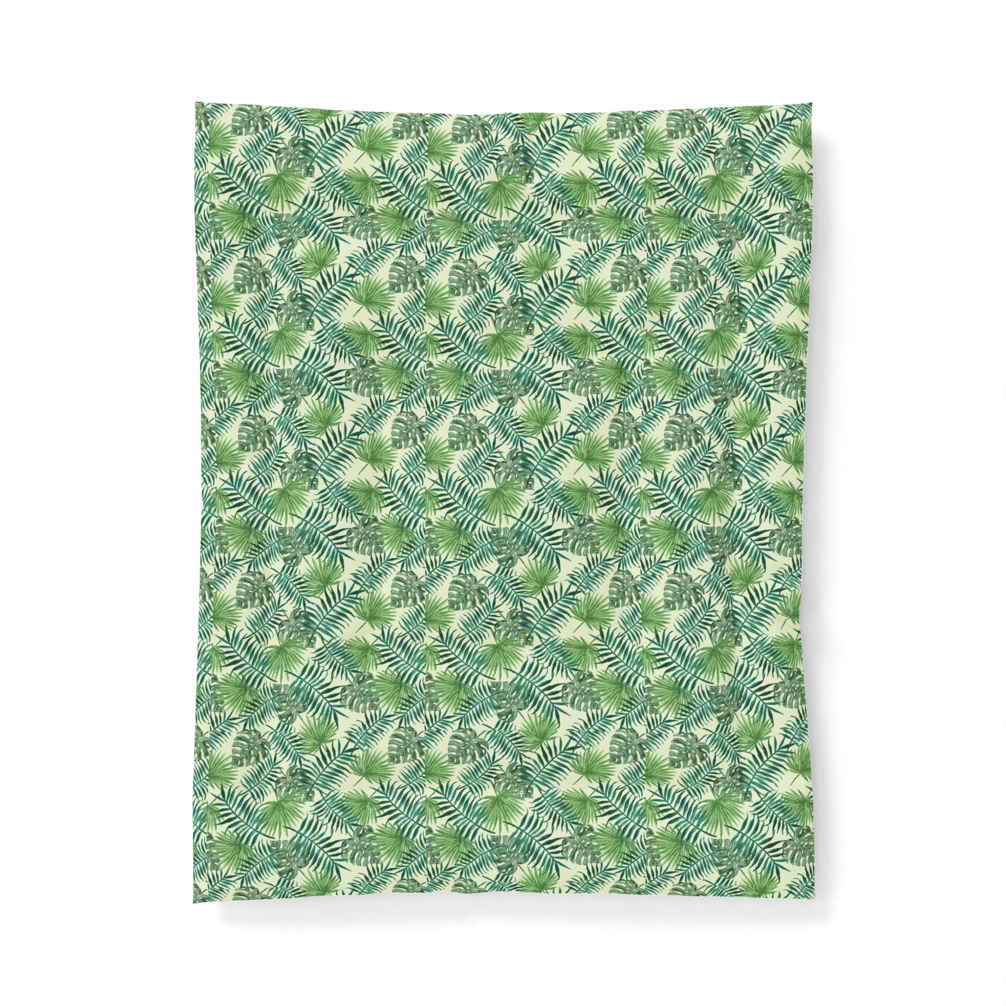 Palm Leaf Botanical Cotton Comforter — Tropical Leaf Print Bedding