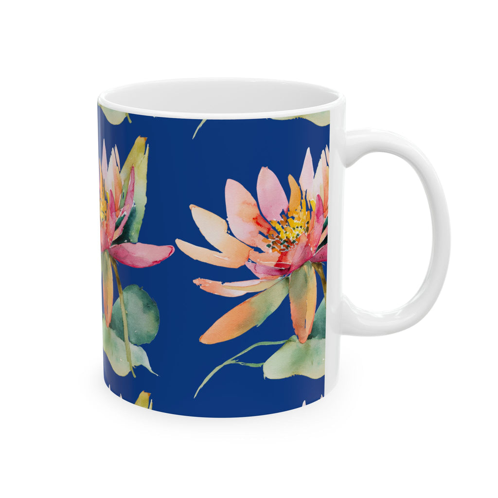 Waterlily Ceramic Coffee Mug – Floral Waterlily 11oz & 15oz Tea Cup