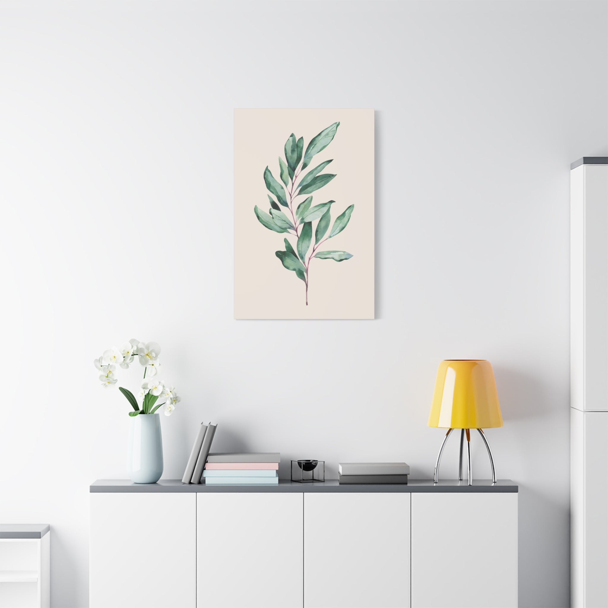 Eucalyptus Watercolor Canvas Wall Art — Matte Stretched 1.25"