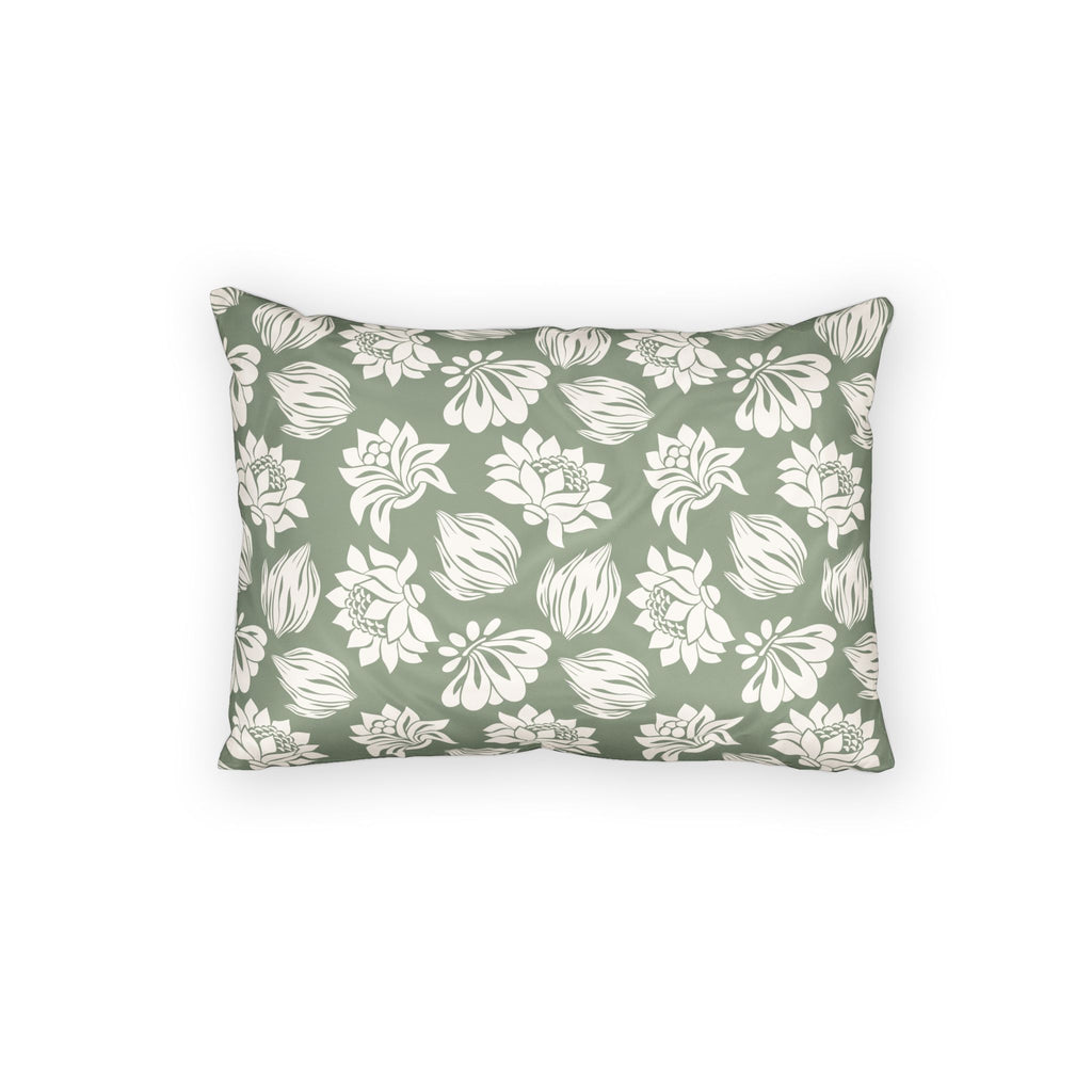 Sage Green Patterned Decorative Pillow Sham