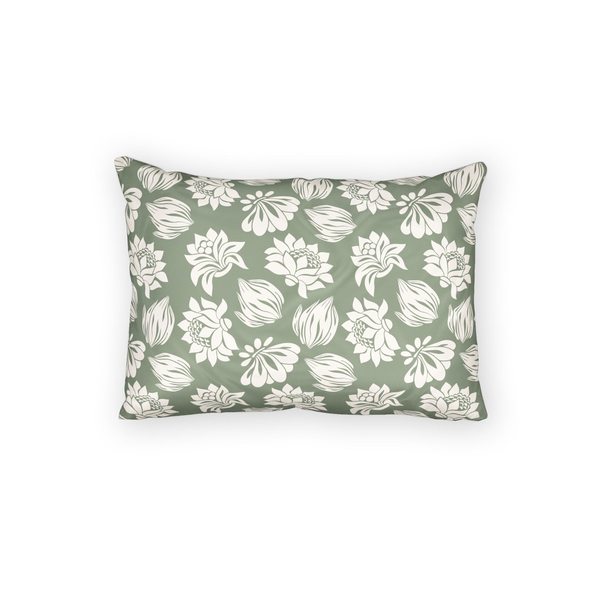 Sage Green Patterned Decorative Pillow Sham