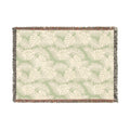 Palm Leaf Woven Blanket — Tropical Botanical Throw