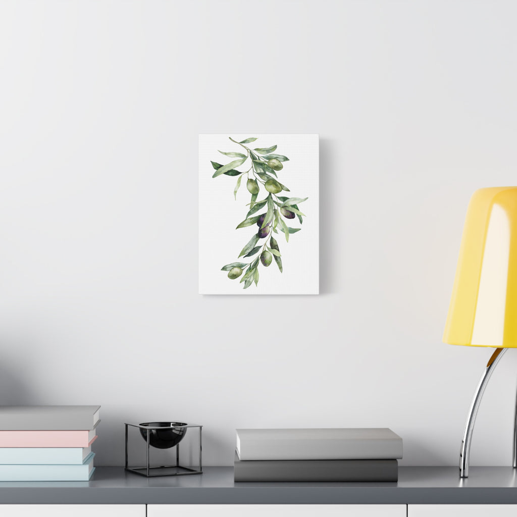 Olive Branch Canvas Wall Art — Matte Stretched Canvas