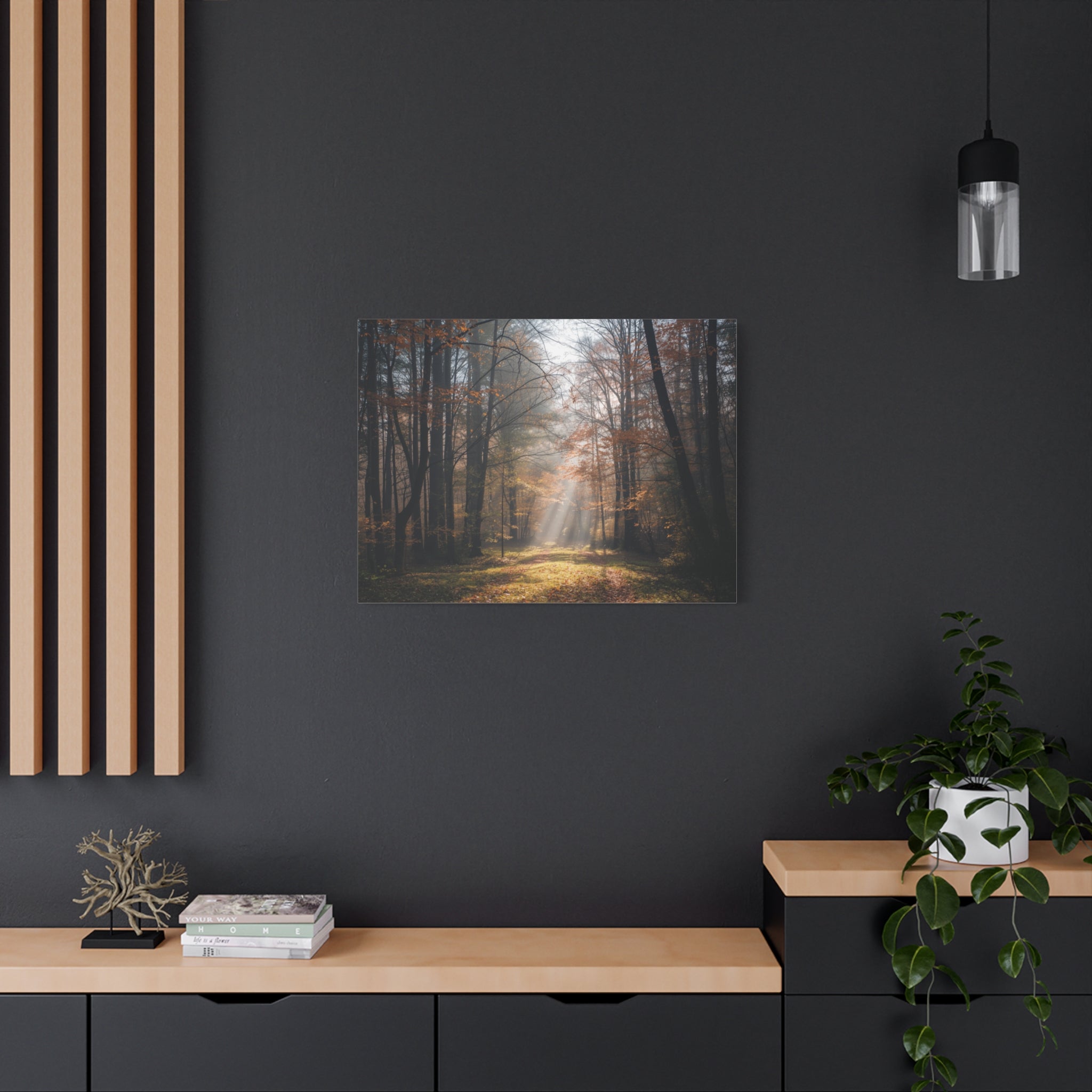 Autumn Forest Canvas Wall Art — Matte Stretched