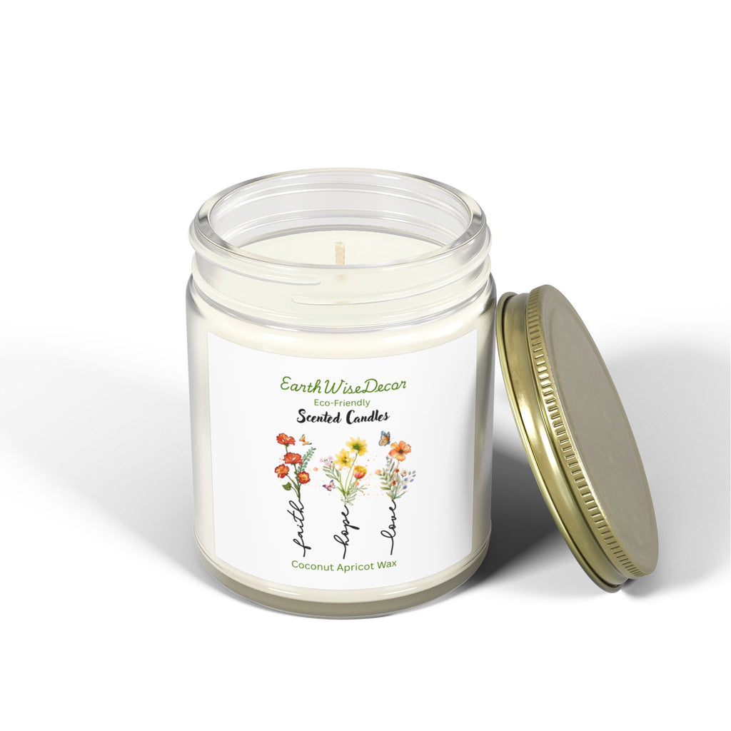 Floral Motivational Coconut Apricot Candle (4oz & 9oz)