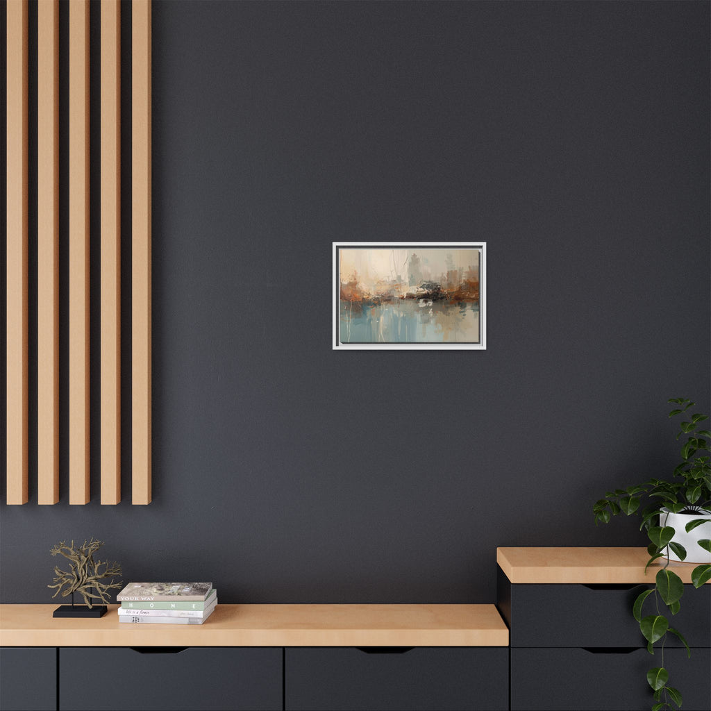 Serene Watercolour Abstract Canvas Print – Matte Framed Wall Art