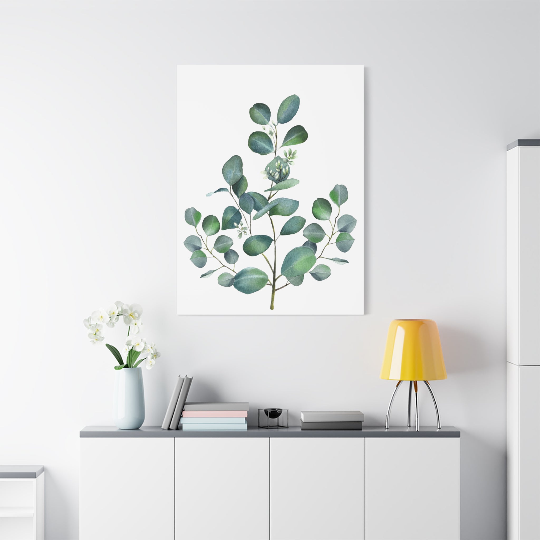 Eucalyptus Watercolor Canvas Print — Stretched Matte Wall Art