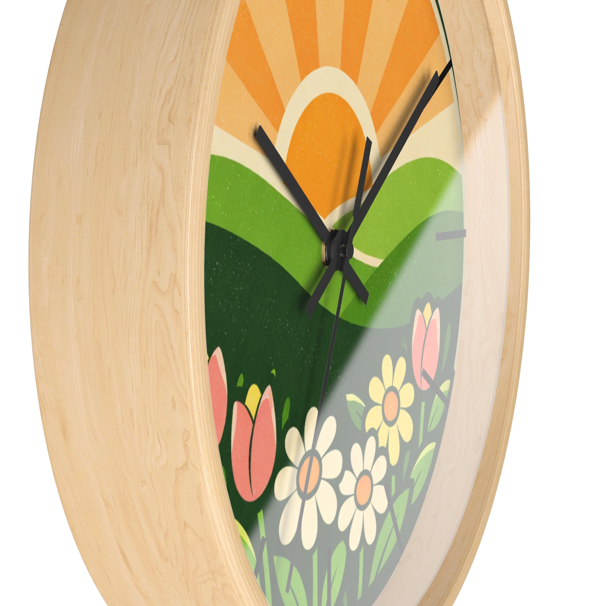 Boho Sunrise Wall Clock — Bohemian Sunrise Decorative Clock