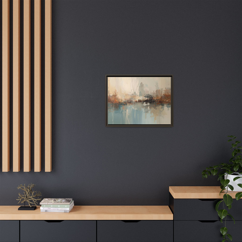 Serene Watercolour Abstract Canvas Print – Matte Framed Wall Art