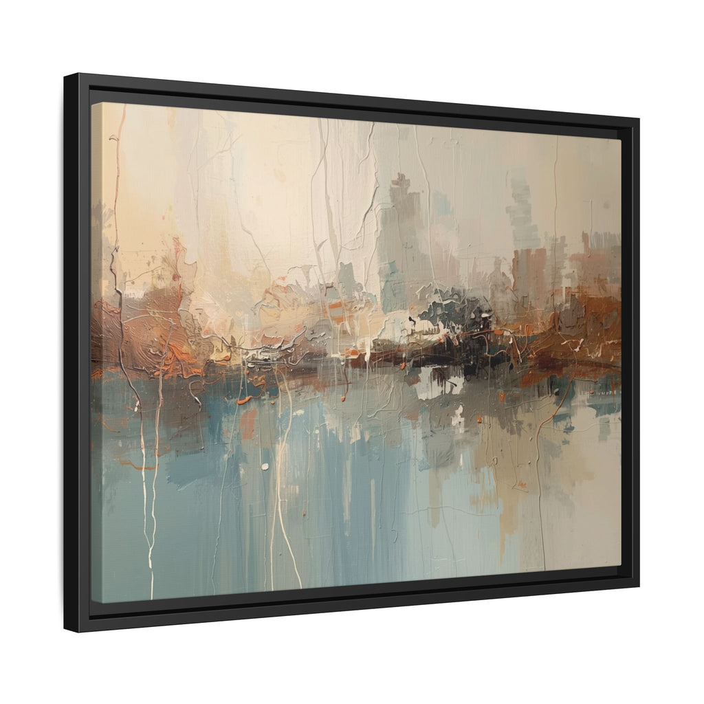 Serene Watercolour Abstract Canvas Print – Matte Framed Wall Art