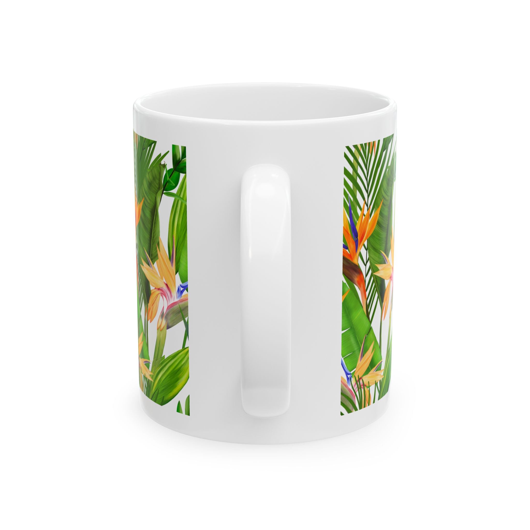 Bird of Paradise Strelitzia Ceramic Mug — Botanical Coffee Tea Cup (11oz/15oz)