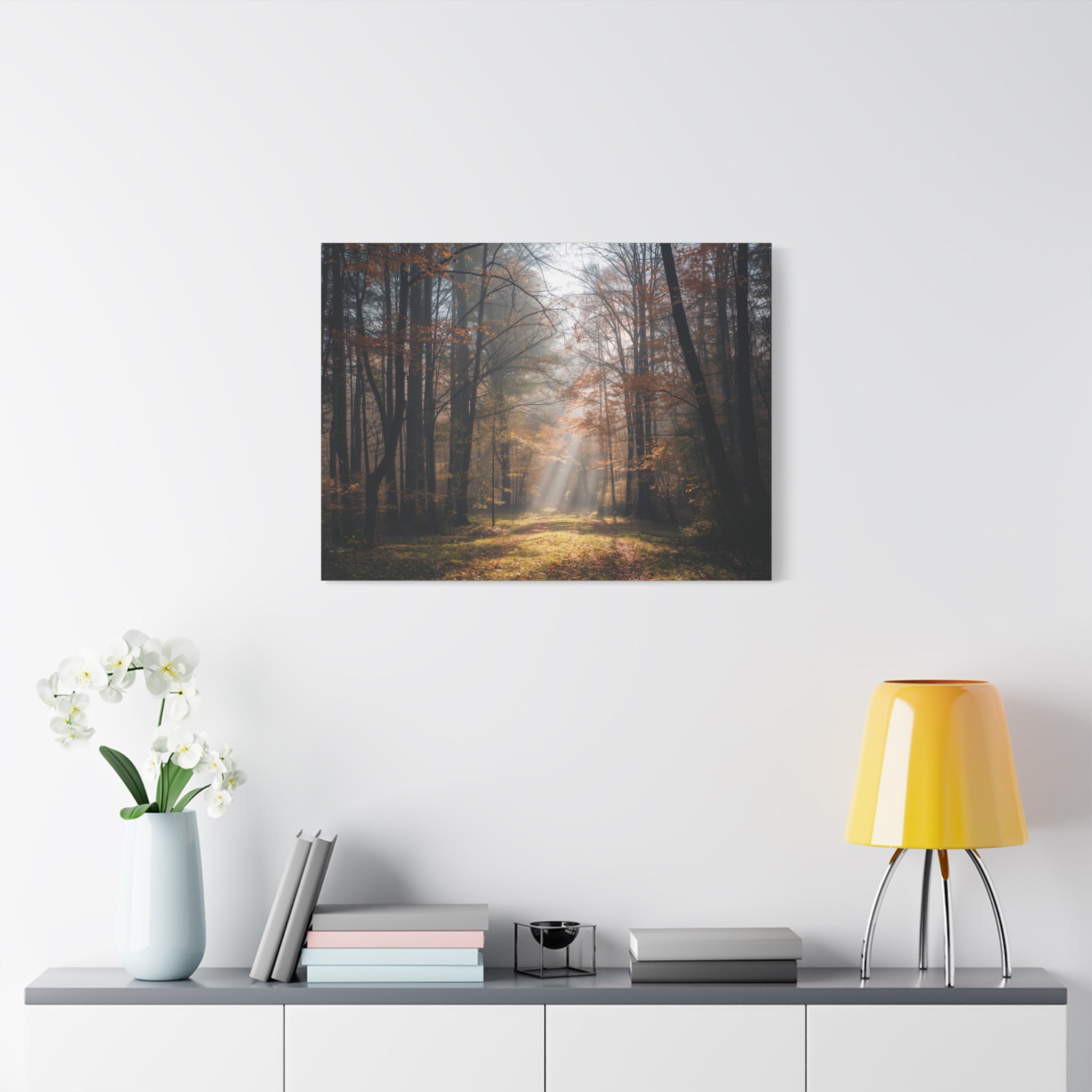 Autumn Forest Canvas Wall Art — Matte Stretched
