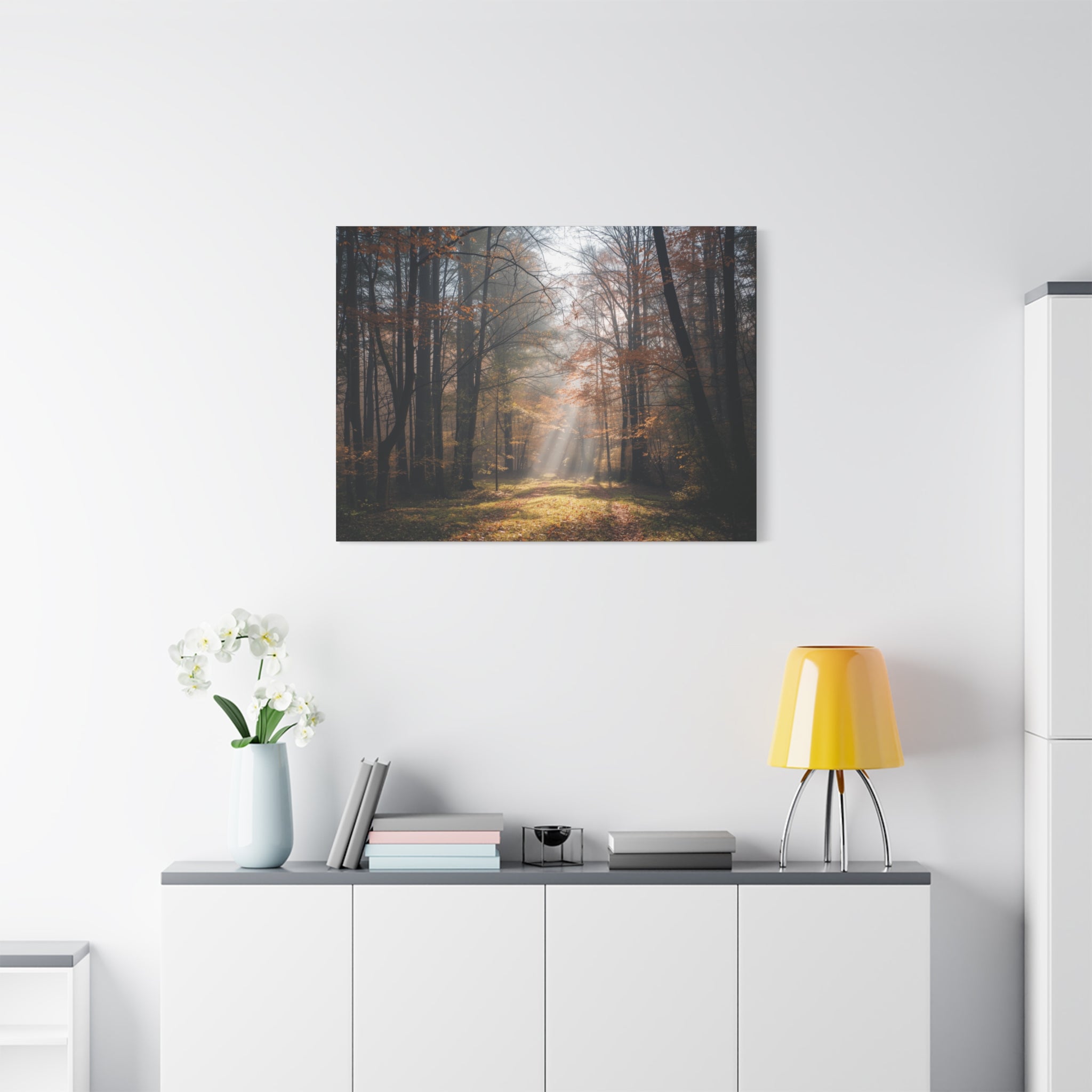 Autumn Forest Canvas Wall Art — Matte Stretched