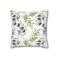 Olive Branch Decorative Pillowcase - Watercolor Mediterranean Throw Pillow Cover