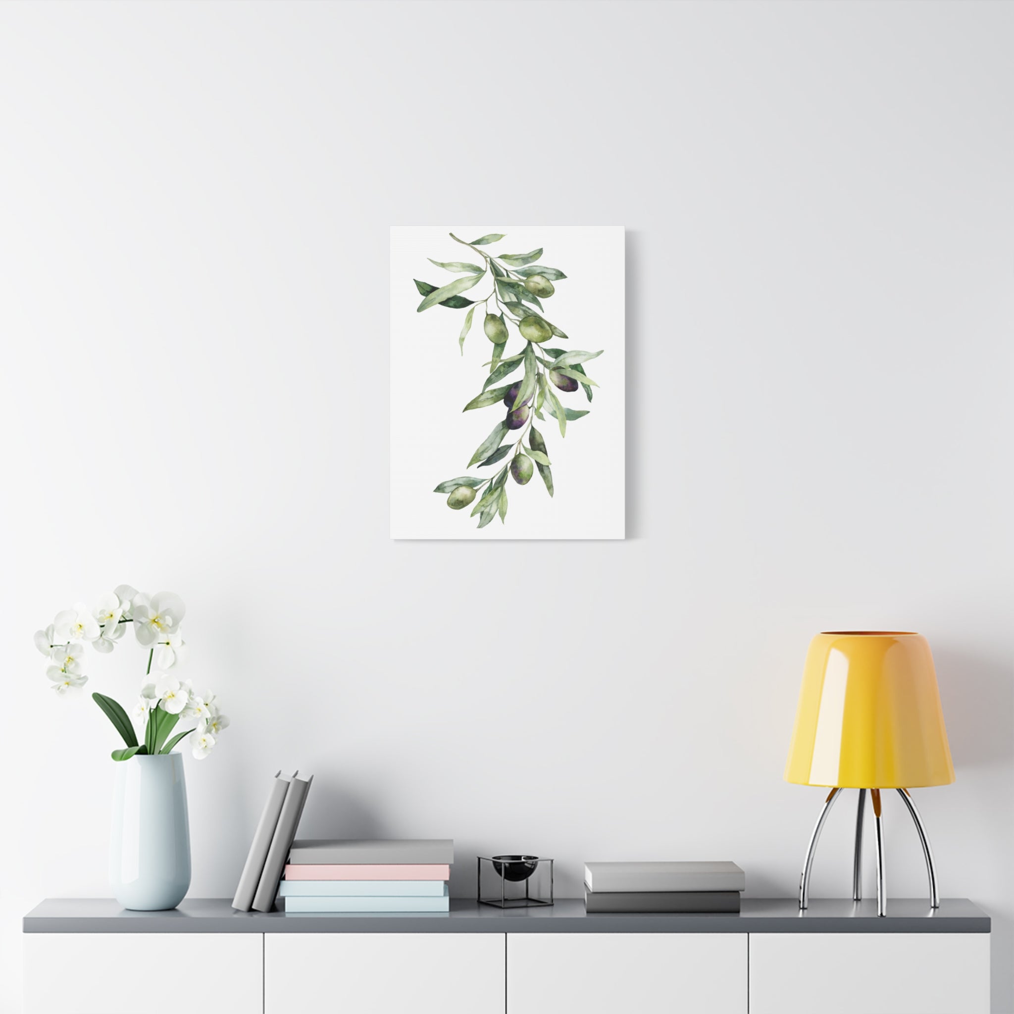 Olive Branch Canvas Wall Art — Matte Stretched Canvas