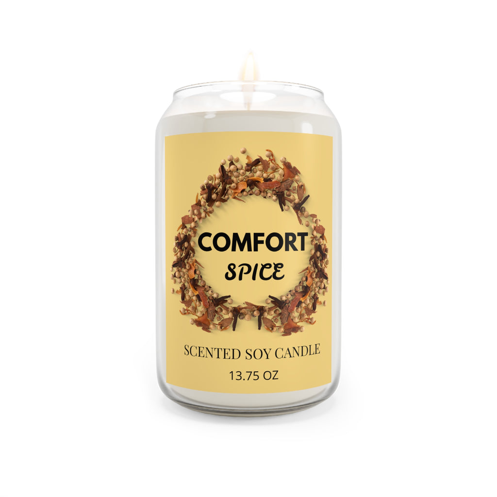 Comfort Spice Soy Candle — 13.75 oz Scented Jar (Autumn & Cozy Home Fragrance)