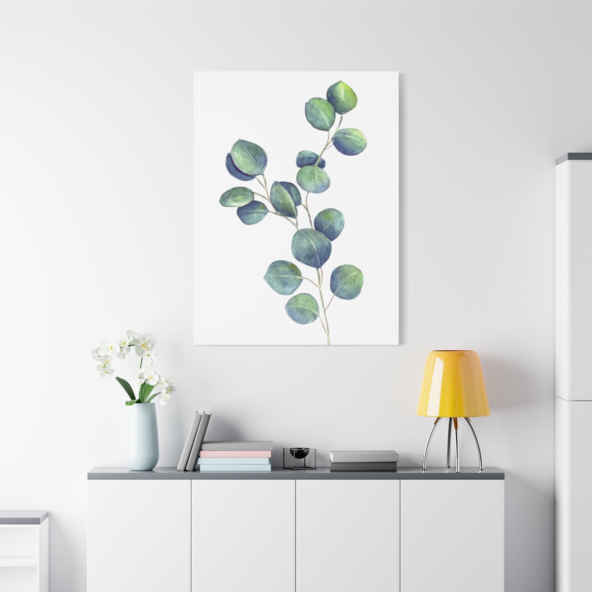 Eucalyptus Watercolor Canvas Print — Stretched Matte Wall Art