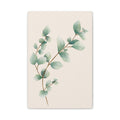 Botanical Watercolor Canvas Print — Green Leaf Wall Art (Matte Stretched)