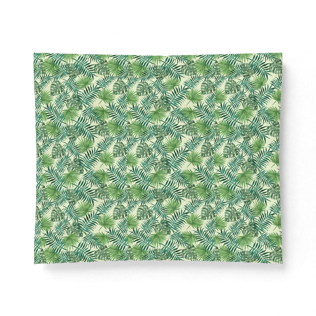 Palm Leaf Botanical Cotton Comforter — Tropical Leaf Print Bedding